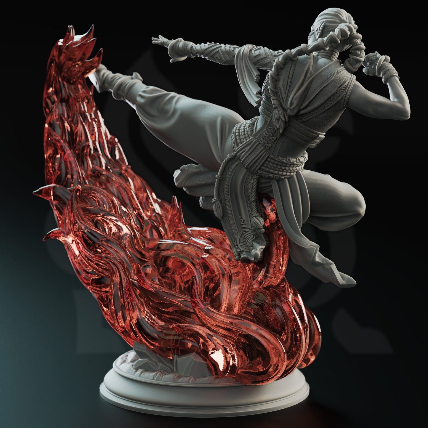 Izumi Akaneko – Samurai of the Cat 12k Figur + Base Print 3D RPG Miniatur Geschenkidee Mini | Dungeons & Dragons | Tabletop | DM Stash