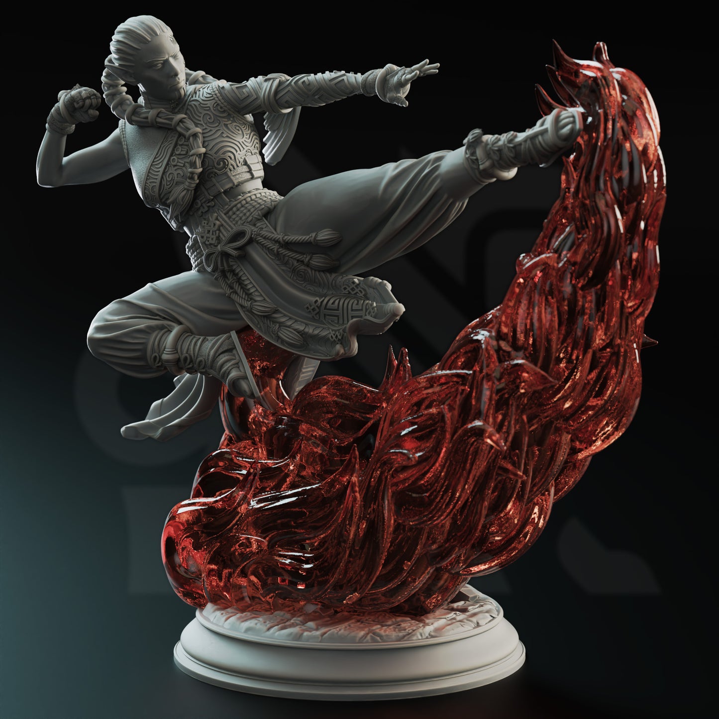 Izumi Akaneko – Samurai of the Cat 12k Figur + Base Print 3D RPG Miniatur Geschenkidee Mini | Dungeons & Dragons | Tabletop | DM Stash