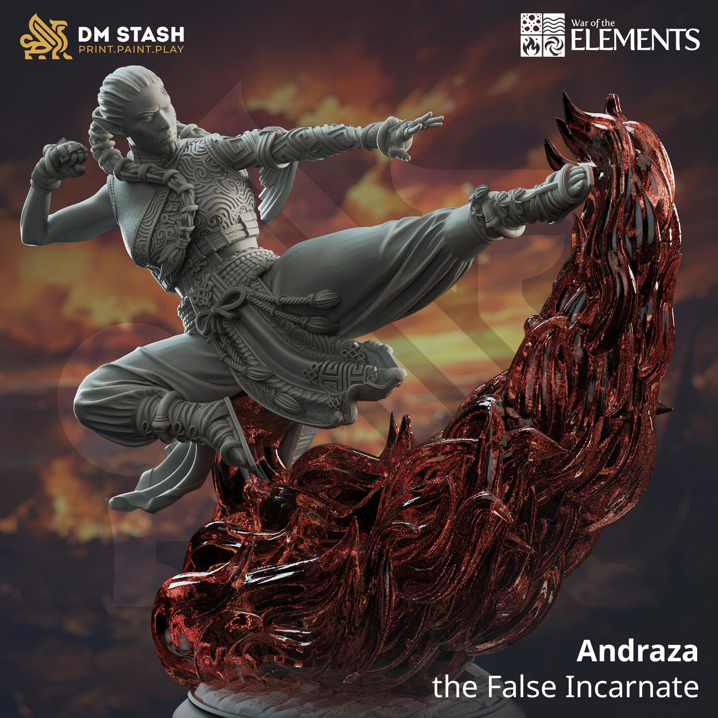 Izumi Akaneko – Samurai of the Cat 12k Figur + Base Print 3D RPG Miniatur Geschenkidee Mini | Dungeons & Dragons | Tabletop | DM Stash