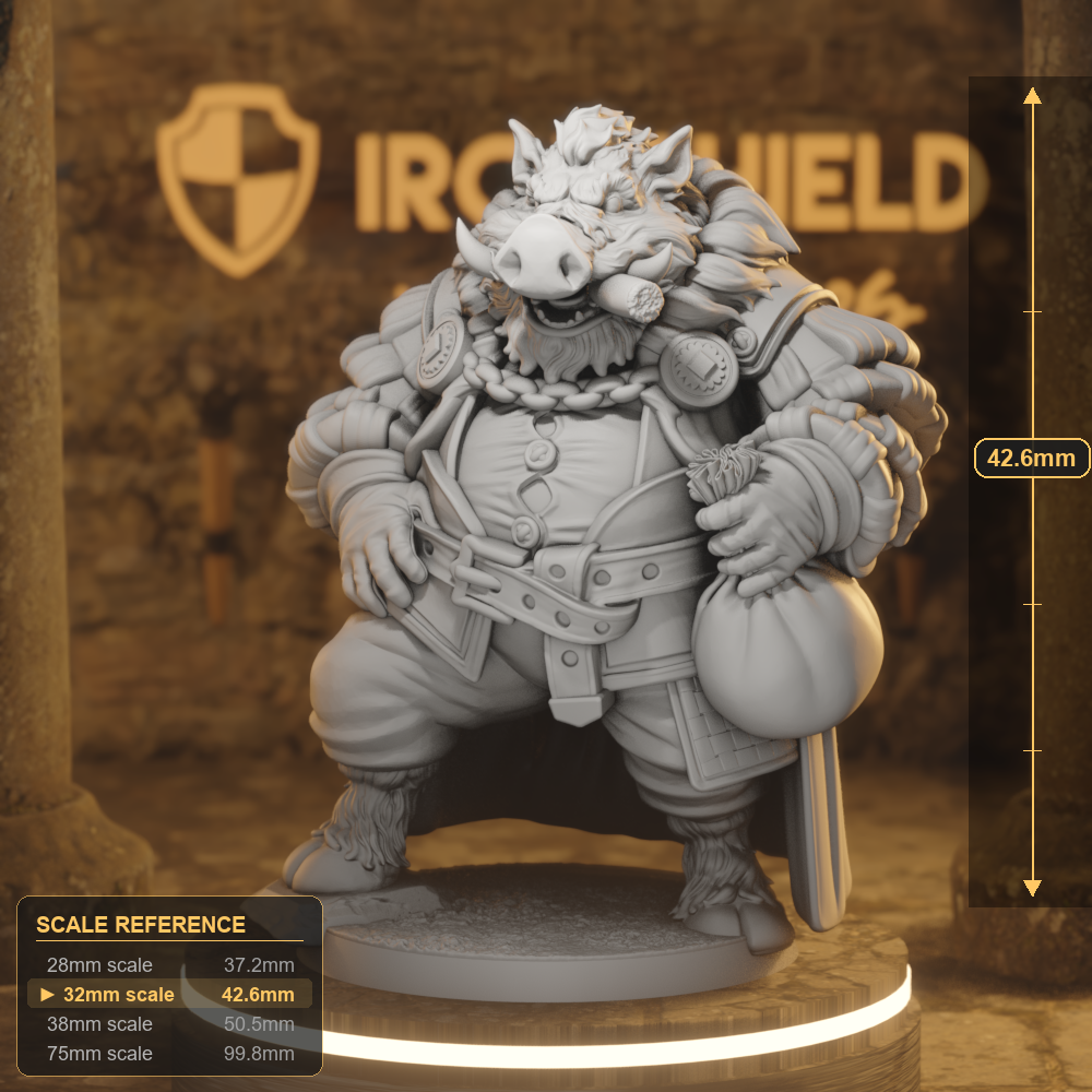 Big Hakuna Beastfolk DnD miniature 3D printed resin tabletop RPG figure