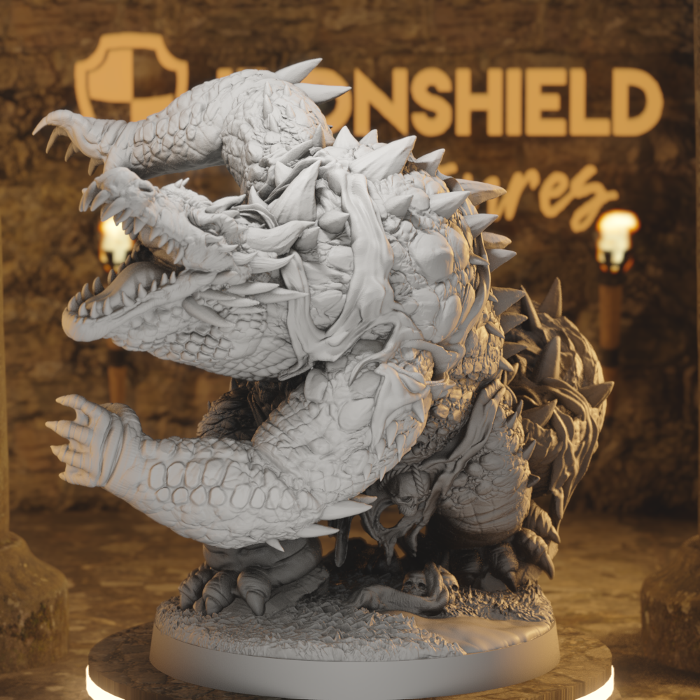 Crocagon 2 – Beast Monster | D&D Resin Figure – IronShield Army