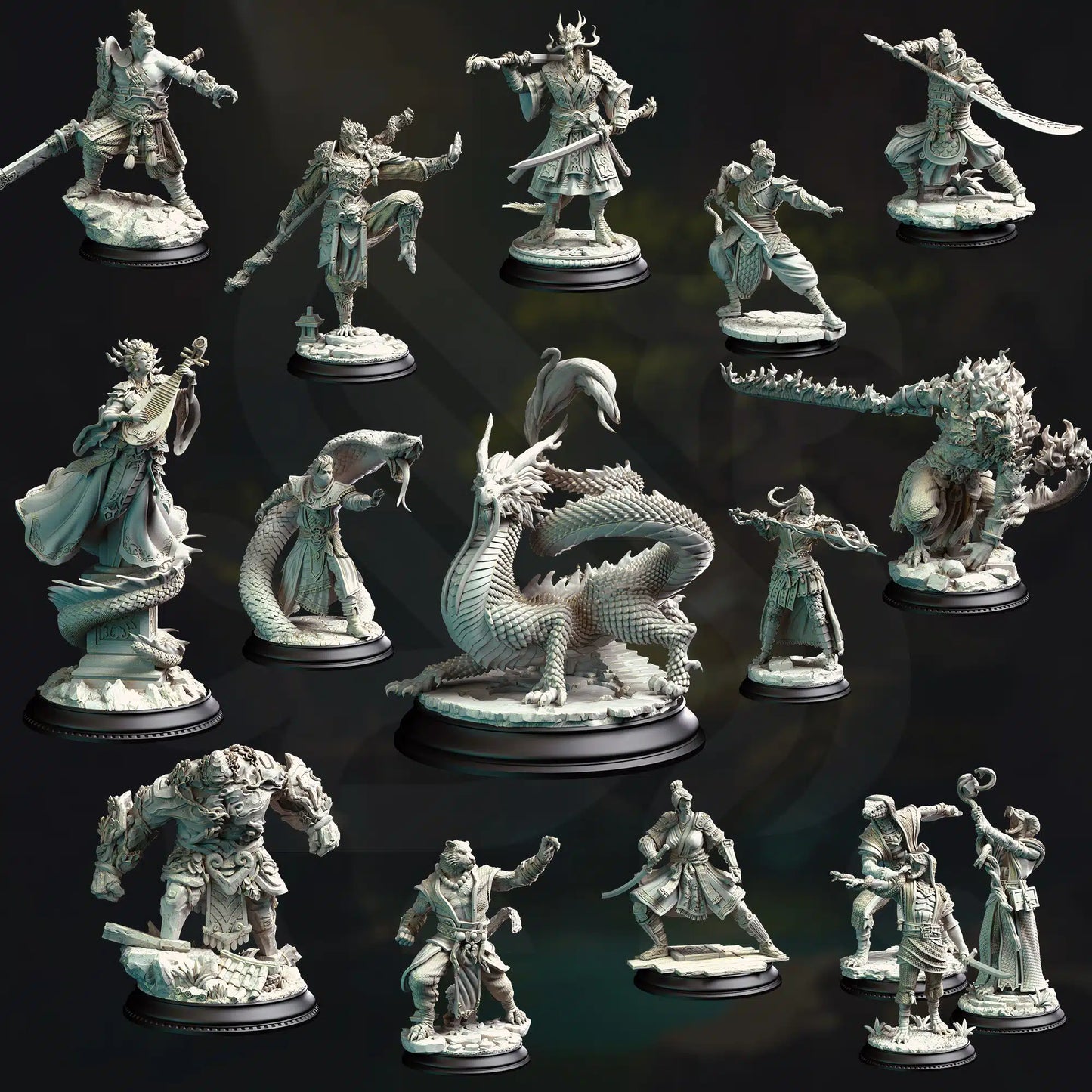 An Eastern Journey - DND 5e Starter Campaign - Full Set 16 Figures + Maps + Characters Sheets D&D