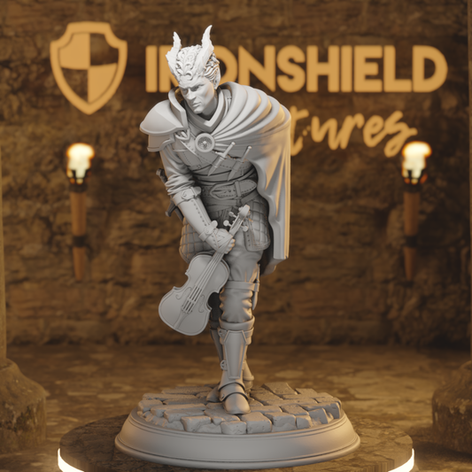 Tiefling Bard Fighter – Eramis-Figur 12.000 + Basisdruck 3D-RPG-Miniatur-Geschenkidee Mini | Dungeons & Dragons | Tabletop | DM Stash