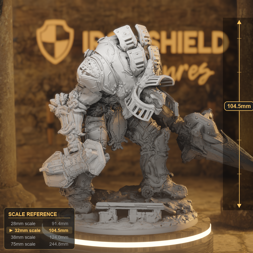 Forgeborn Devastator Construct DnD miniature 3D printed resin tabletop RPG figure