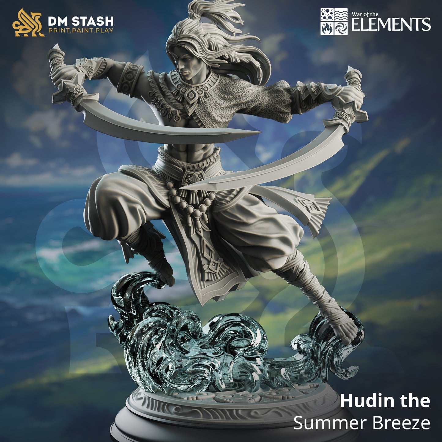 Hudin Air Genasi Sword Dancer Fighter Assassin