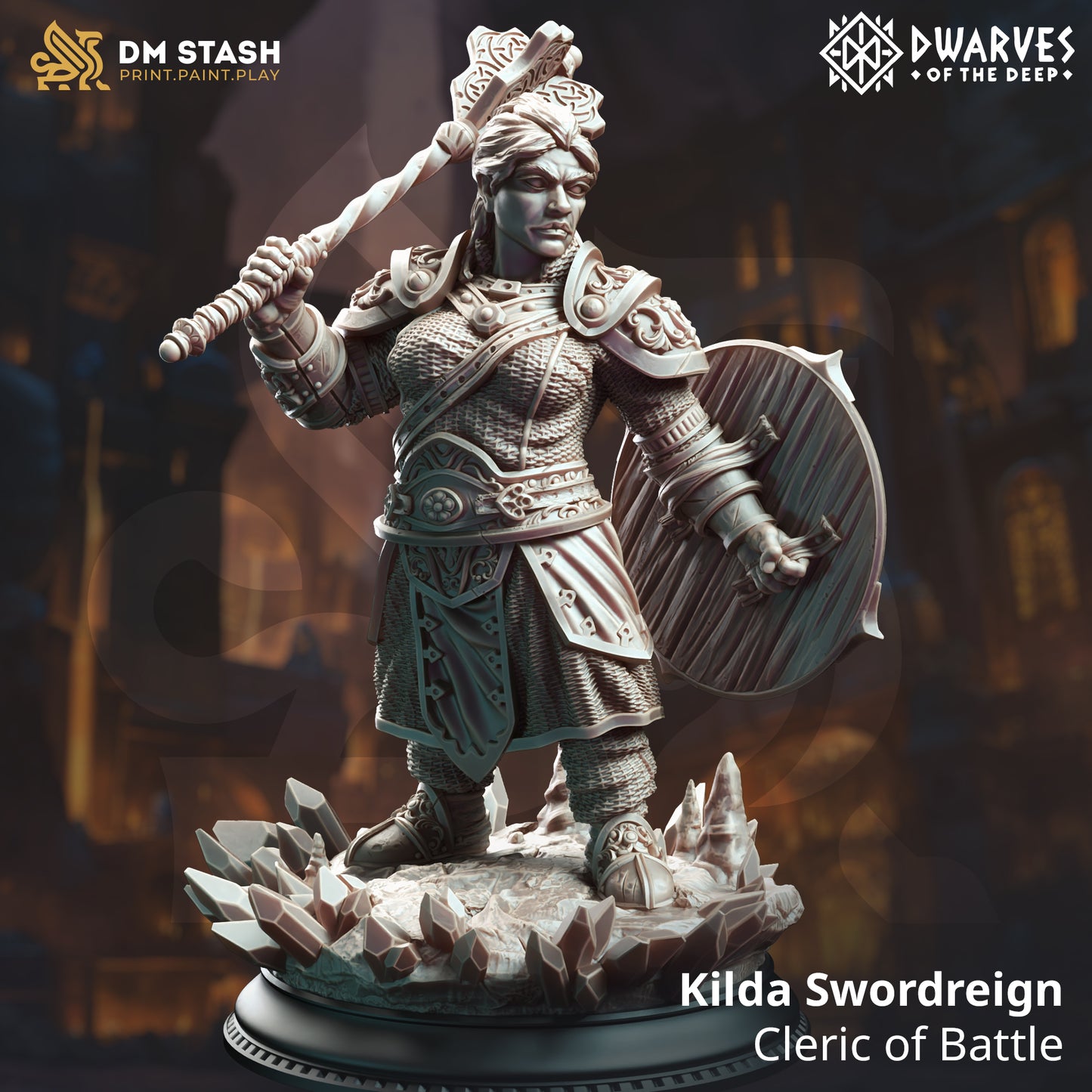 Kilda – Zwergen-Kriegskleriker-Figur