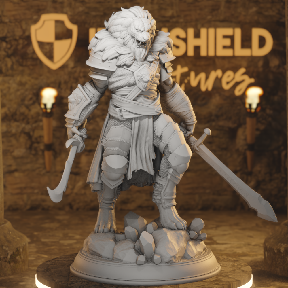 Kiz Ai'er Beastfolk Lion Barbarian Hex hunter