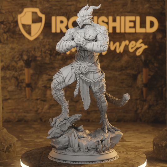 Kuthrak'va - Guerrier Dragonborn Pugiliste Homme-Bête 32mm