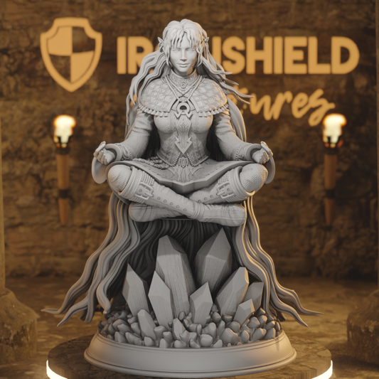 Elf Storm Sorcerer - Misti Cloudburst Figur 12k + Base Print 3D RPG Miniatur Geschenkidee Mini Dungeons & Dragons Tabletop DM Stash