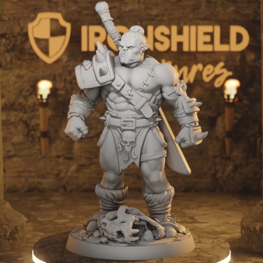 Nadug Demi-Orc Guerrier Combattant Barbare