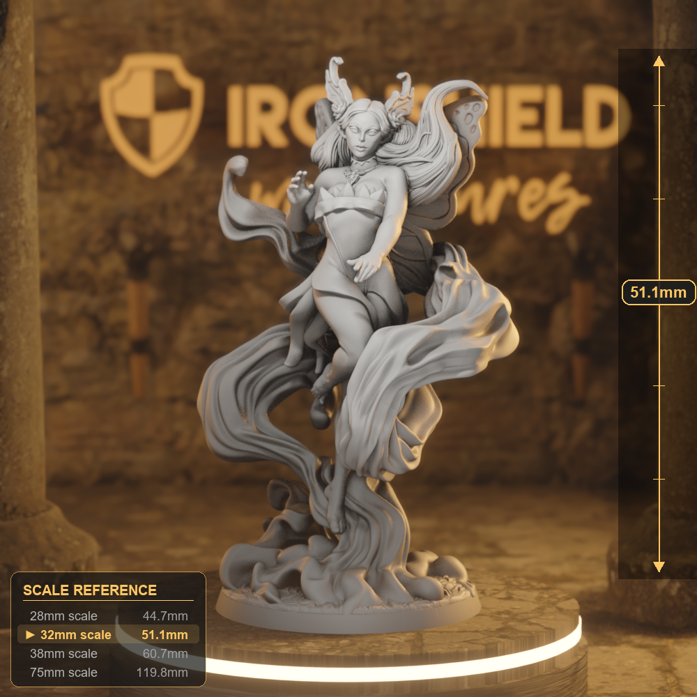 Shadow Leaf Fairy Fey DnD miniature 3D printed resin tabletop RPG figure