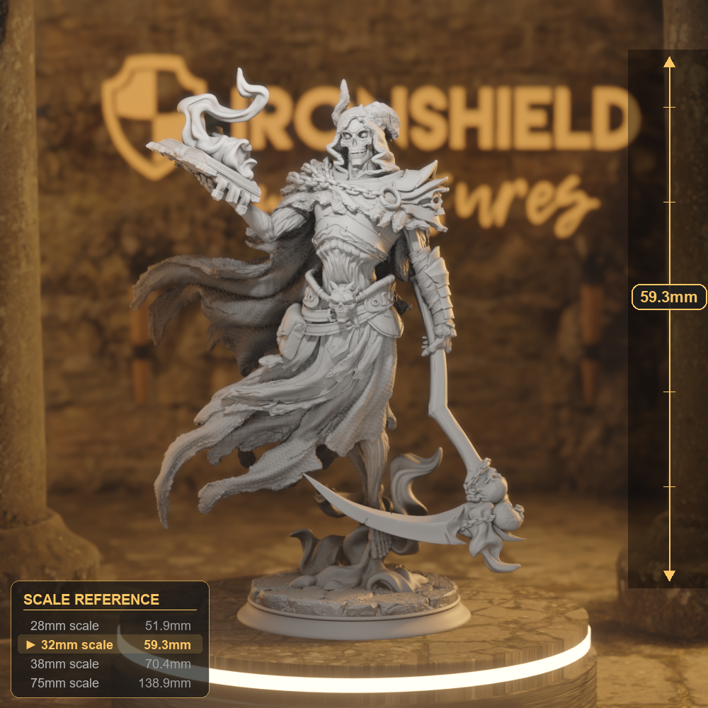 Siltharis Undead Wizard DnD miniature 3D printed resin tabletop RPG figure