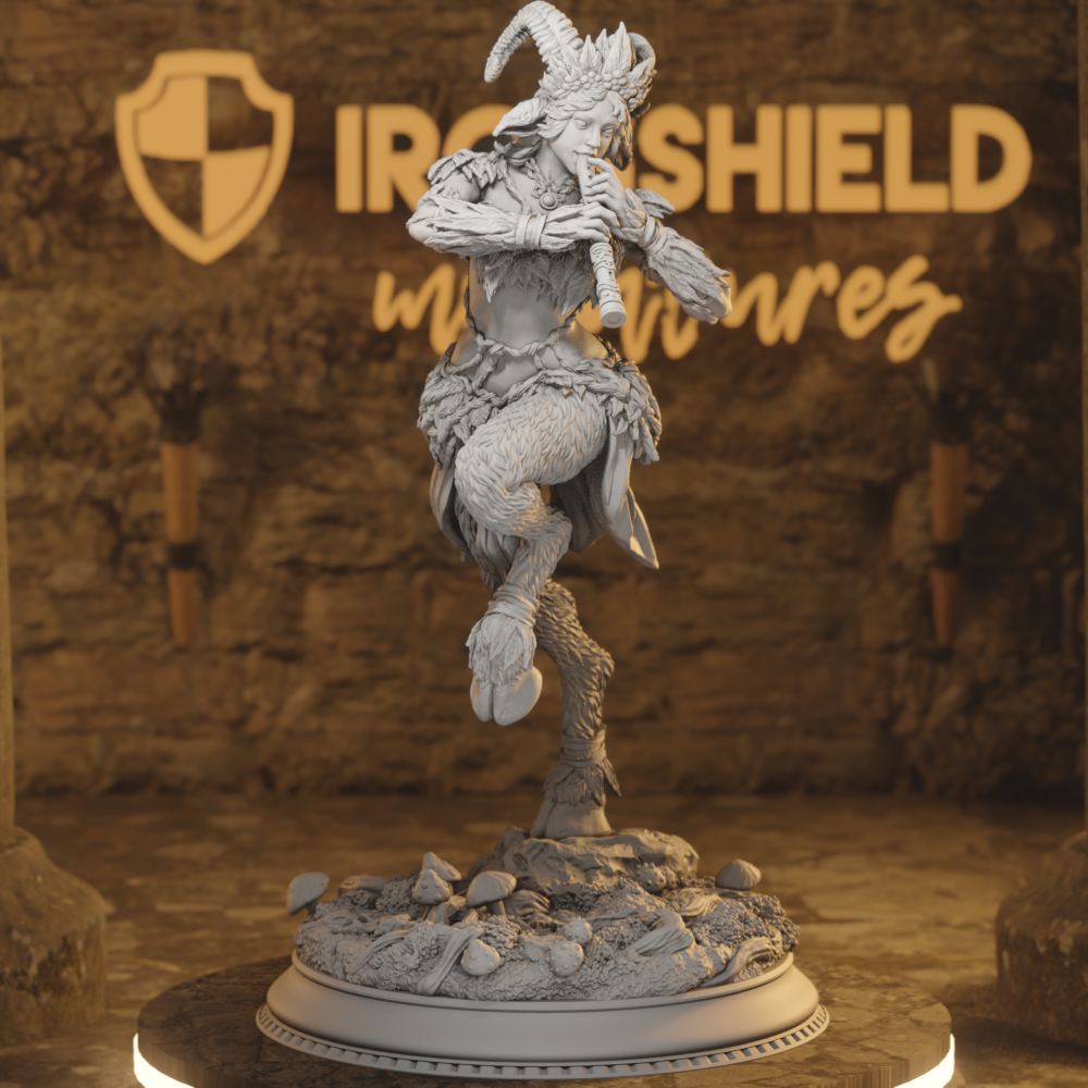 Faun Bard Enchantress – Sylvia Flute Creature Figur 12k + Base Print 3D RPG Miniatur Geschenkidee Mini | Dungeons & Dragons Tabletop DM Stash