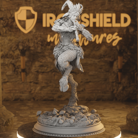 Faun Bard Enchantress – Sylvia Flute Creature Figur 12k + Base Print 3D RPG Miniatur Geschenkidee Mini | Dungeons & Dragons Tabletop DM Stash
