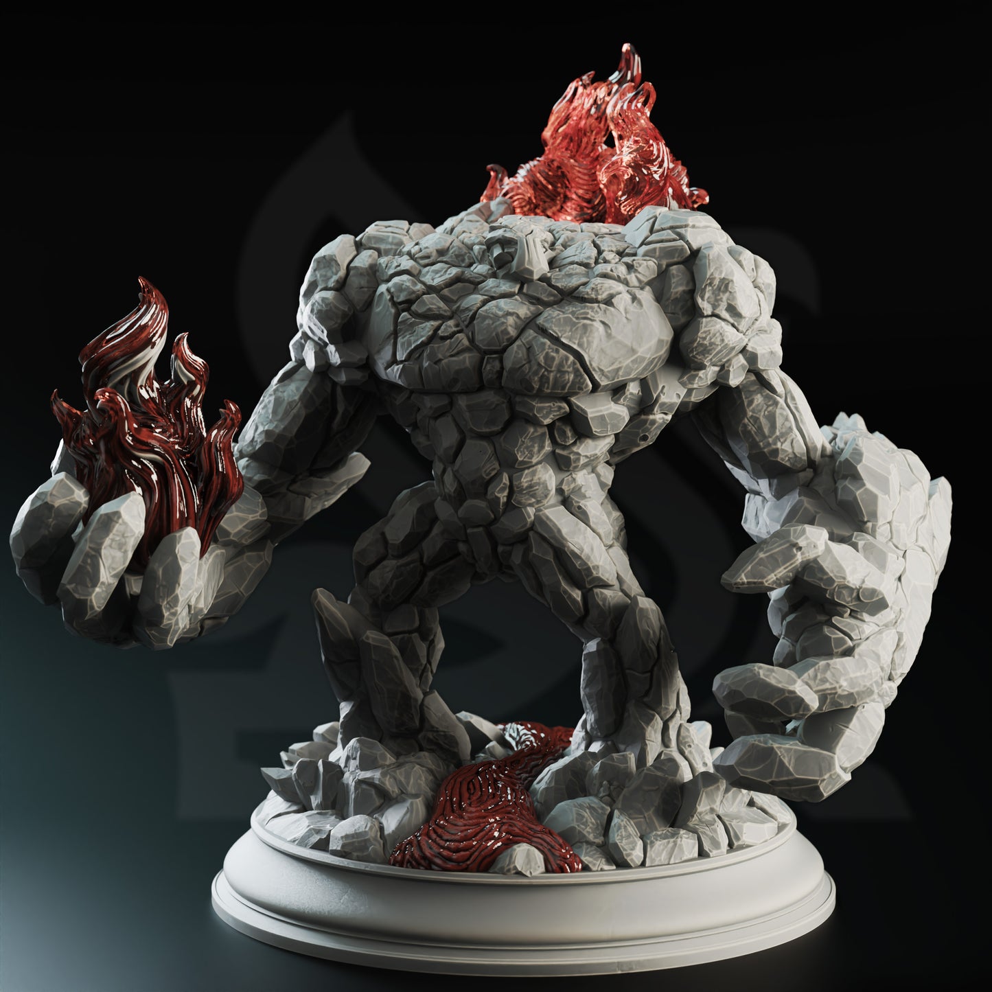 Elemental Golems - Fire Lava Rock