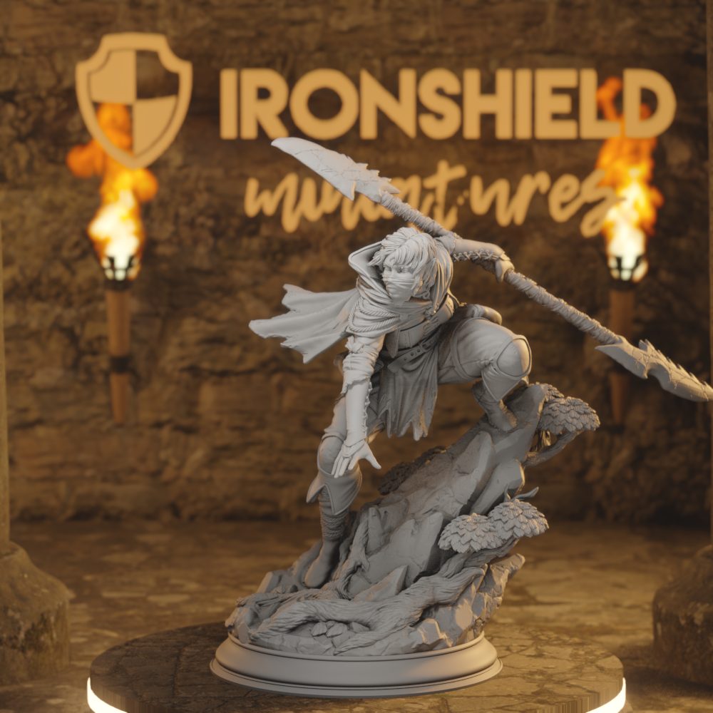 Tira of the Farlands - Elf Ranger Monster Slayer of the North DnD miniature 3D printed resin tabletop RPG figure