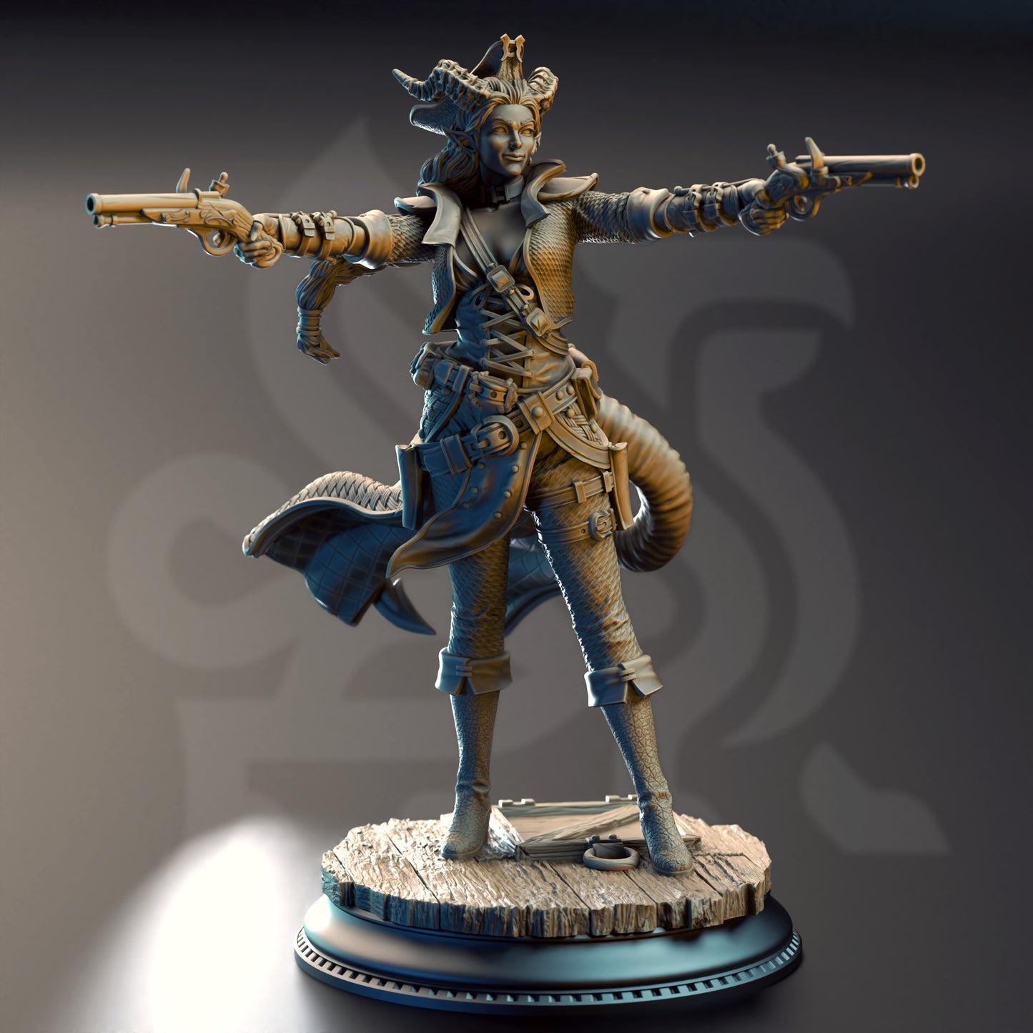 Trixie Kelpie – Tiefling Gunslinger Pirate with Pistols