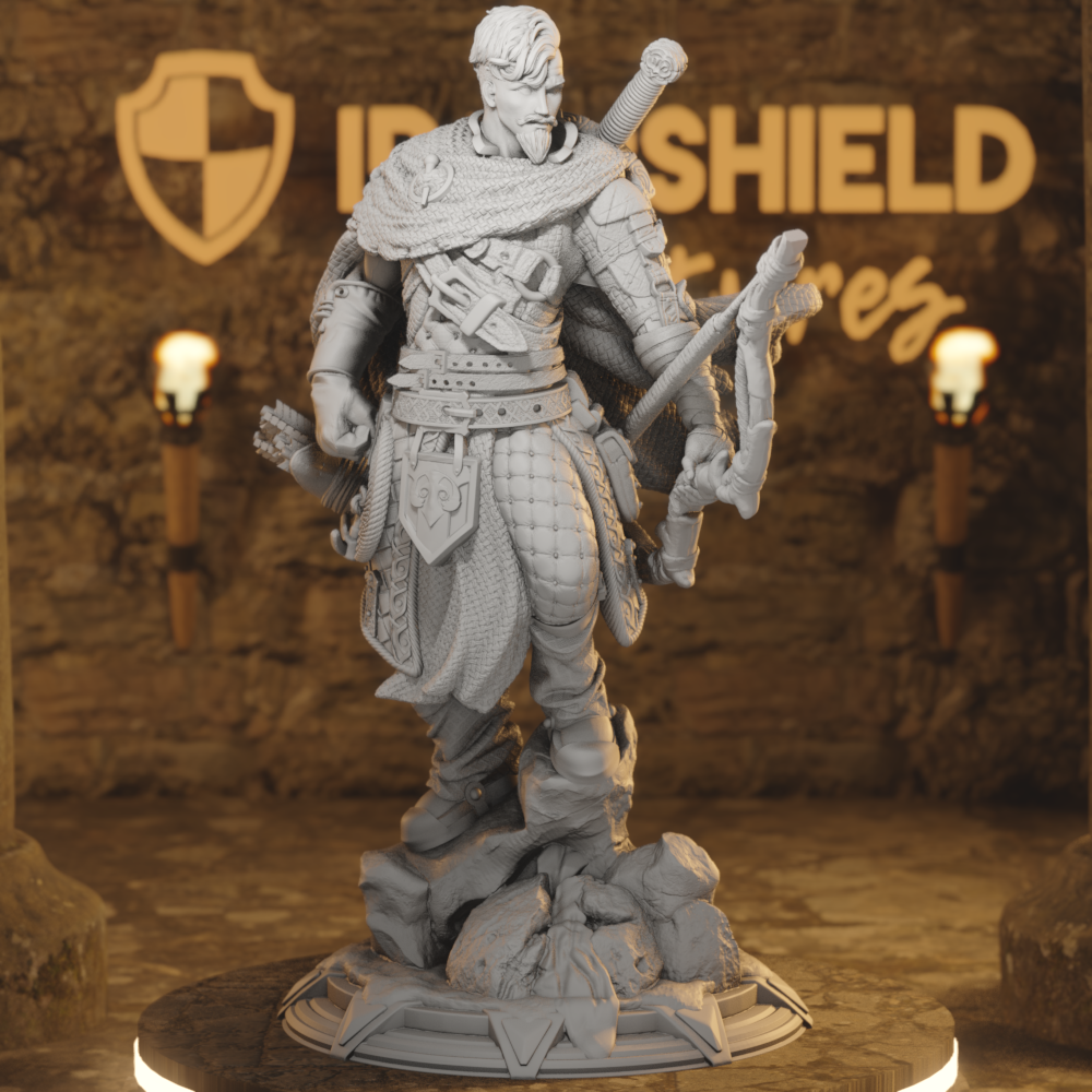 Northern Ranger – Viktor Trine Archer Figur + Sockeldruck 3D 12k Dnd Miniatur Geschenkidee Mini | Dungeons & Dragons | Tabletop | DM Stash