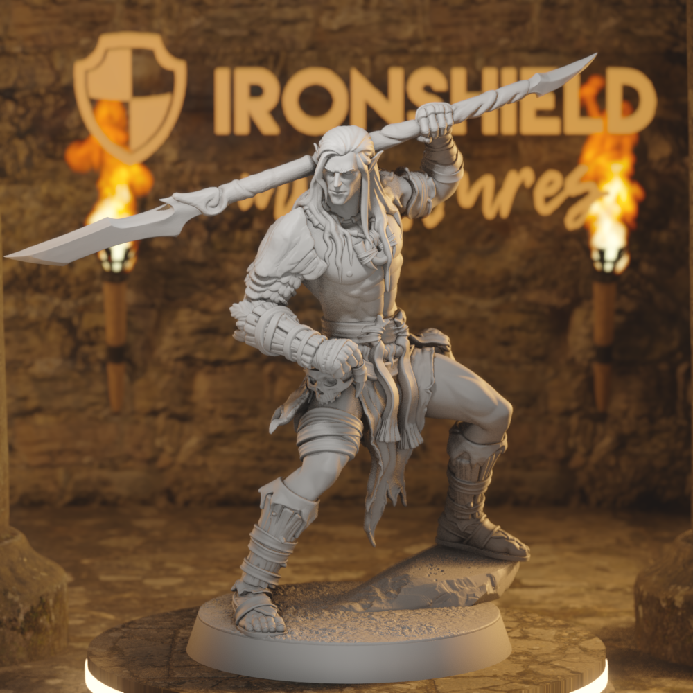 Whisperwood Guardian 5 Elf Ranger DnD miniature 3D printed resin tabletop RPG figure