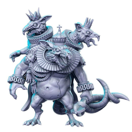 Rattenkönig Monster 3 Köpfe Dnd Figur Druck 3D Harz 12k 32mm Miniaturen Figuren Mini