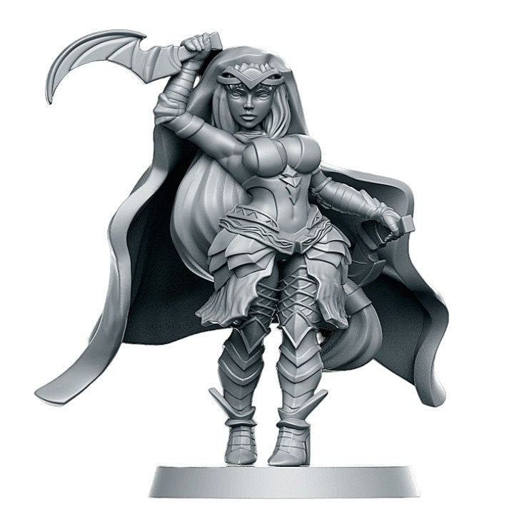 Assassin girl for dnd figure print 3d resin 12k 32mm miniatures figures mini