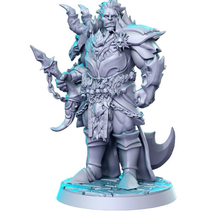 Grathu Ork Krieger Killer für Dnd Figur Druck 3D Harz 12k 32mm Miniaturen Figuren Mini