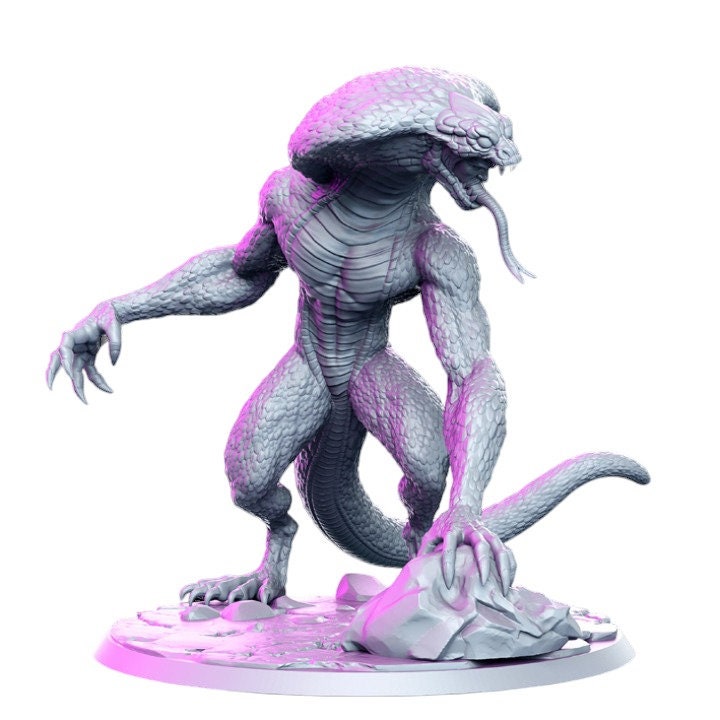 Slither mutant man lizard wild animal muscular killer raptor for dnd figure print 3d resin 12k 32mm miniatures figures mini