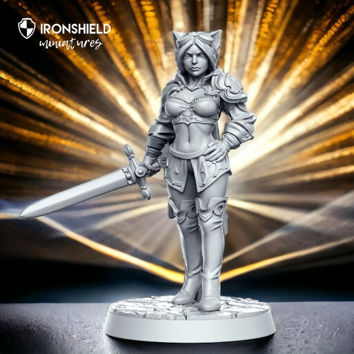 Ambar Elfenkrieger Flieger mit Schutzbrille detaillierte Minis für Dnd Figur Druck 3D Harz 12k 32mm Miniaturen Figuren Mini