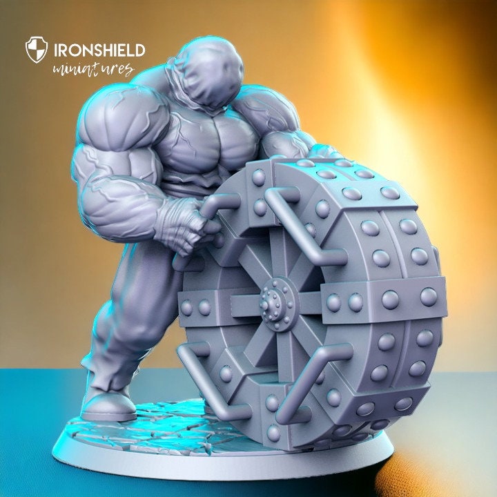 Wheelwielder torturer big muscular colossus kat detailed figure for dnd figure print 3d resin 12k 32mm miniatures figures mini