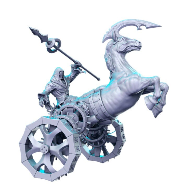 Warrior with spear horse dnd figure print 3d resin 12k 32mm miniatures figures mini