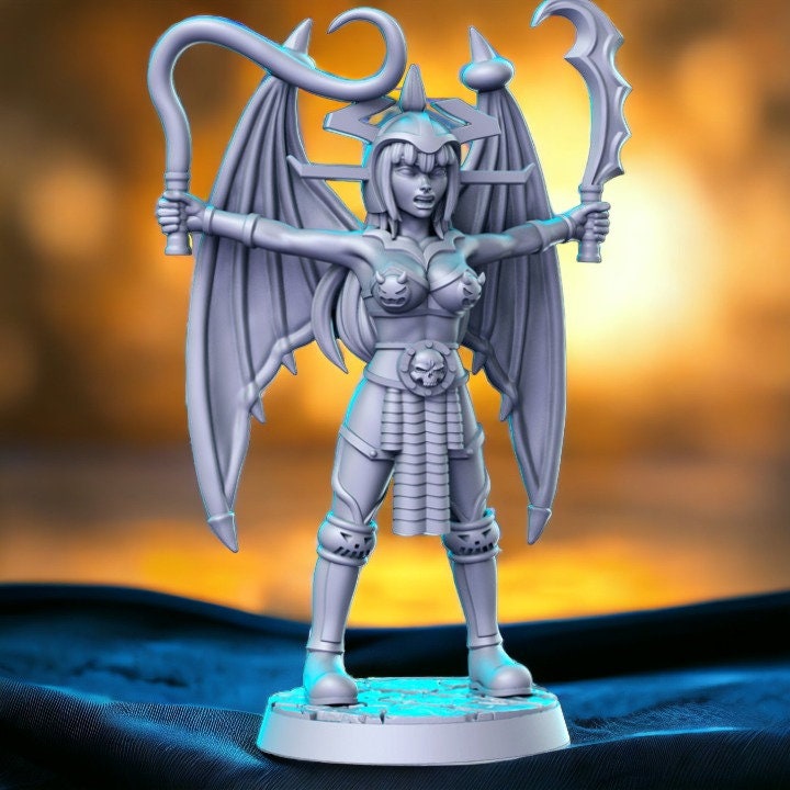 Gargoyle with wings dnd figure print 3d resin 12k 32mm miniatures figures mini