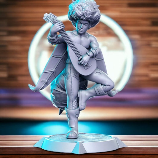 Jankin Wespe Barde Gitarre Dnd Figur Druck 3D Harz 12k 32mm Miniaturen Figuren Mini