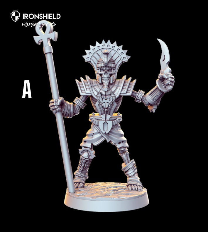 Mummy - Egyptian God's bundle undead warriors detailed mini for dnd figure print 3d resin 12k 32mm miniatures figures mins