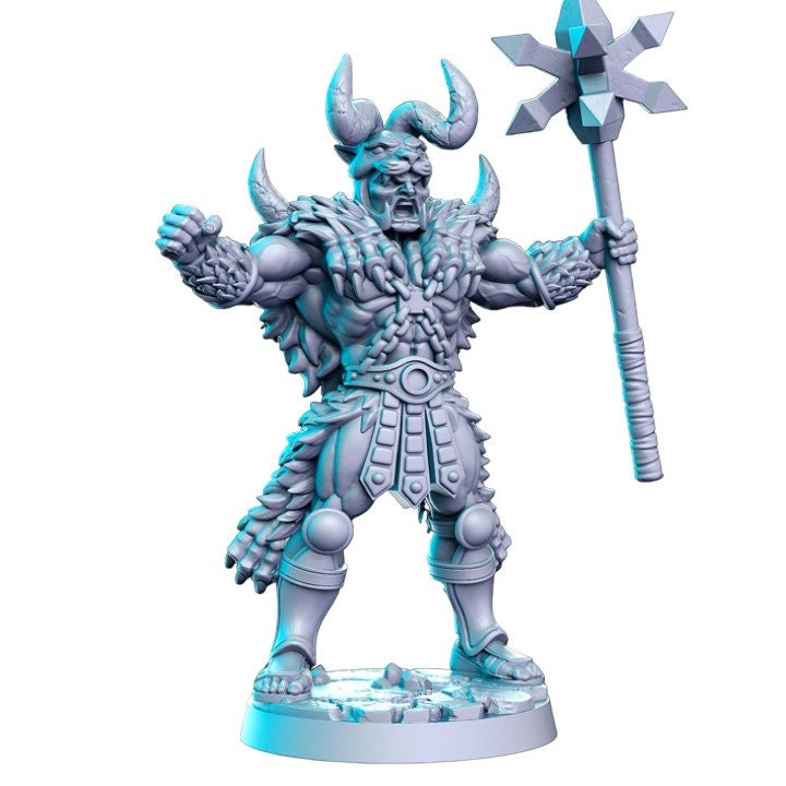 Crack berserker wild warrior animal fighter for dnd figure print 3d resin 12k 32mm miniatures figures mini