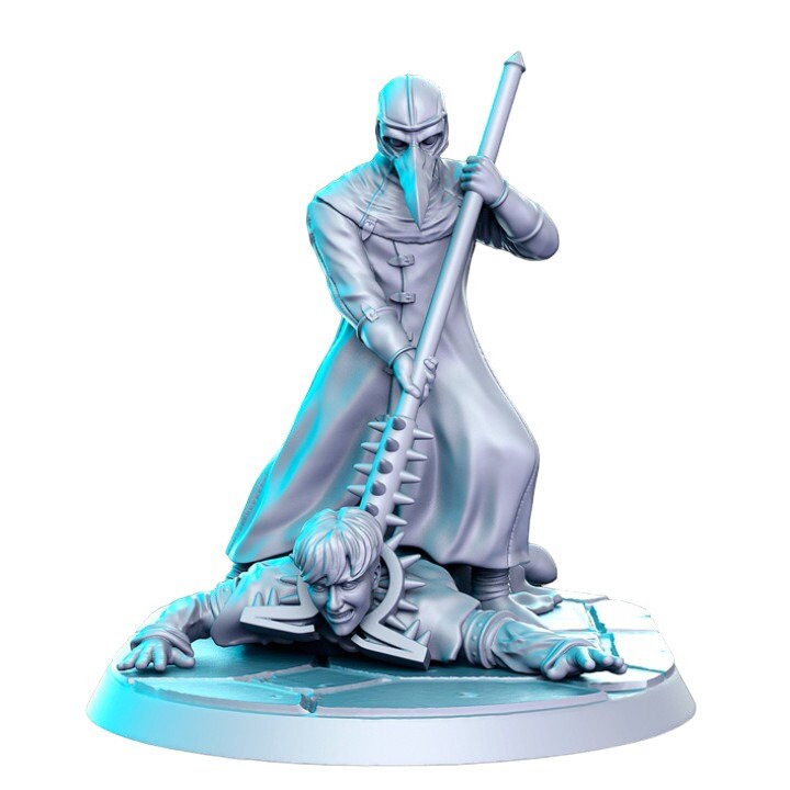 Dr beak torturer raven vandal evil hero for dnd figure print 3d resin 12k 32mm miniatures figures mini