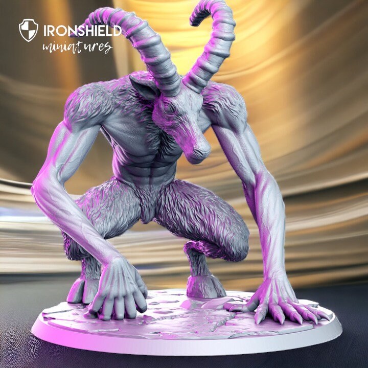 Metaphon Ziege des Todes menschlicher Widder Dämon aus jenseits der Welten für Dnd Figur Druck 3D Harz 12k 32mm Miniaturen Figuren Mini