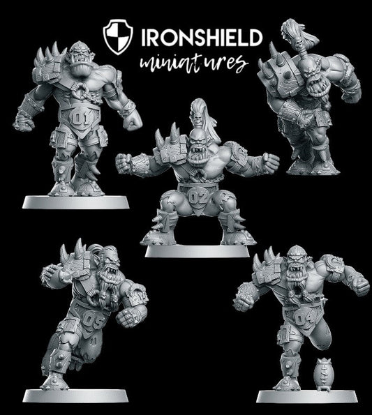 Orc Line Set Krieger Fantasy Football detailreich Mini für Dnd Figur Druck 3D Resin 12k 32mm Miniatur Figuren Mins