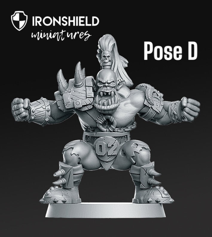Orc Line Set Krieger Fantasy Football detailreich Mini für Dnd Figur Druck 3D Resin 12k 32mm Miniatur Figuren Mins