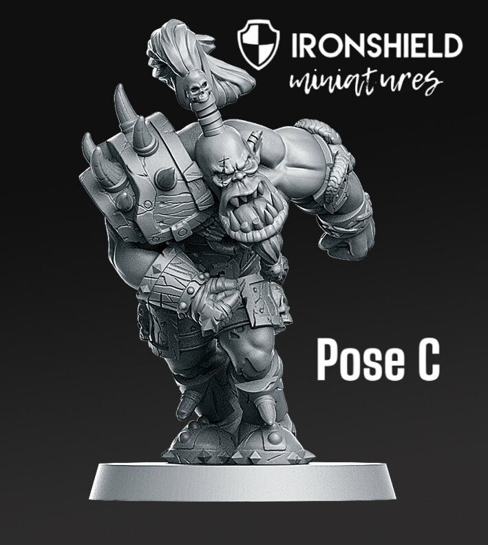 Orc Line Set Krieger Fantasy Football detailreich Mini für Dnd Figur Druck 3D Resin 12k 32mm Miniatur Figuren Mins
