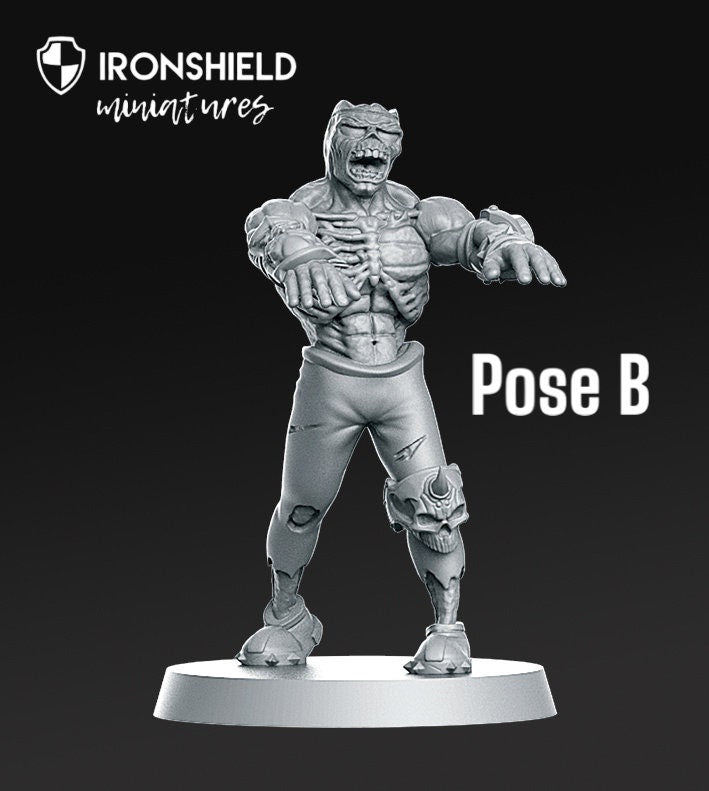 Eternals Zombie Set Krieger Tod Fantasy Football detailreich Mini für Dnd Figur Druck 3D Resin 12k 32mm Miniatur Figuren Mins