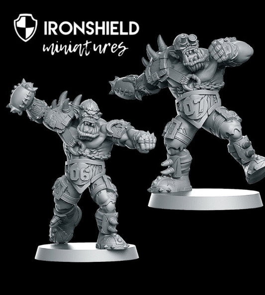 Ork-Werfer Fantasy Football Krieger Spieler detailreich Mini für Dnd Figur Druck 3D Harz 12k 32mm Miniaturen Figuren Mins