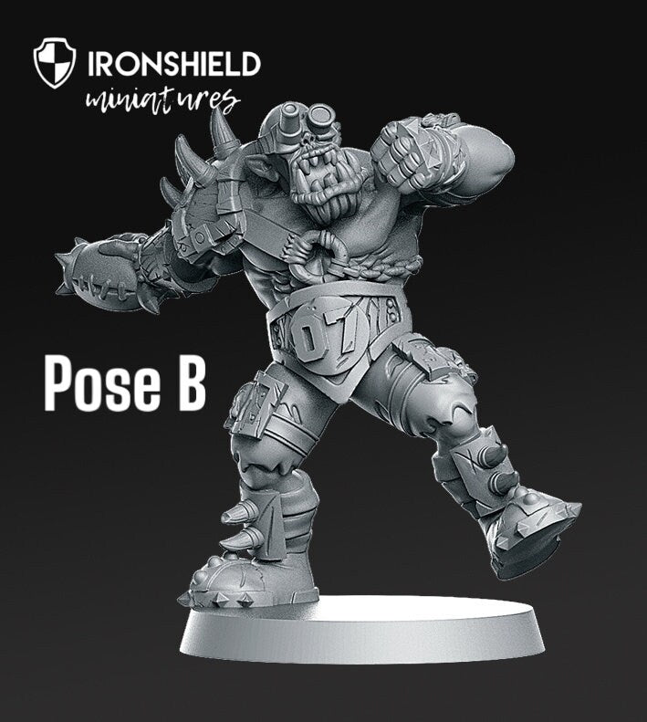 Ork-Werfer Fantasy Football Krieger Spieler detailreich Mini für Dnd Figur Druck 3D Harz 12k 32mm Miniaturen Figuren Mins