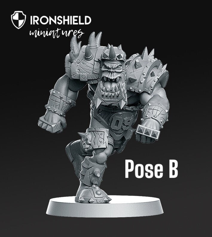 Orc Blitzer Set Fantasy Football untote Krieger detailreich Mini für Dnd Figur Druck 3D Resin 12k 32mm Miniatur Figuren Mins