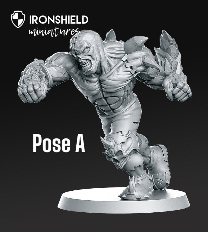 Eternals Flesh Golem Undead Warrior Fantasy Football detailreiche Mini für Dnd Figur Druck 3D Harz 12k 32mm Miniaturen Figuren Mins