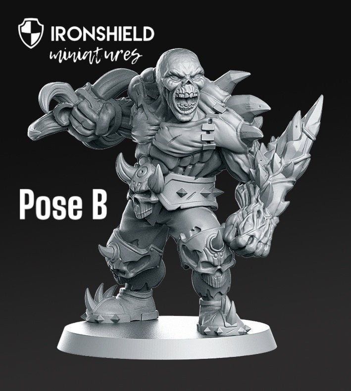 Eternals Flesh Golem Undead Warrior Fantasy Football detailreiche Mini für Dnd Figur Druck 3D Harz 12k 32mm Miniaturen Figuren Mins