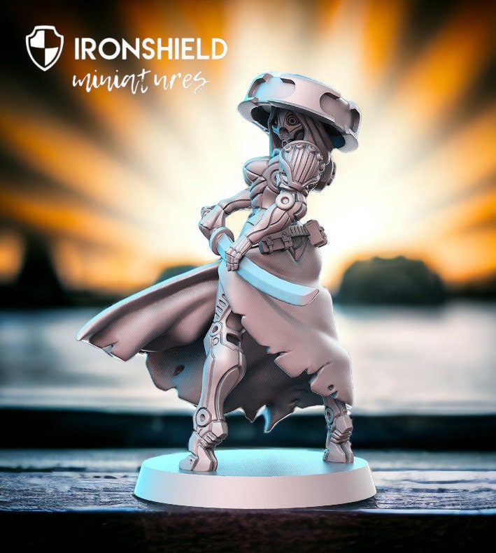Akane - Figurine Robo Samurai effrayante de Wasteland pour figurine DND, impression 3D, 12 000 pièces, idée cadeau | Donjons et Dragons | Jeux de table