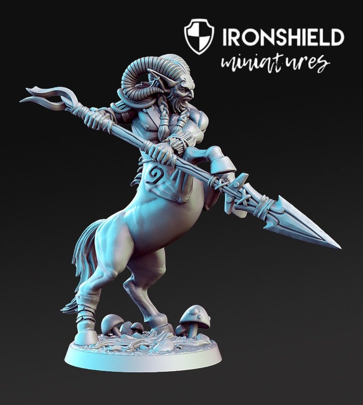 Ceiron Centaur warrior with spear devil horse mini for dnd figure print 3d 12k miniature miniatures Gift Idea Dungeons and Dragons Tabletop