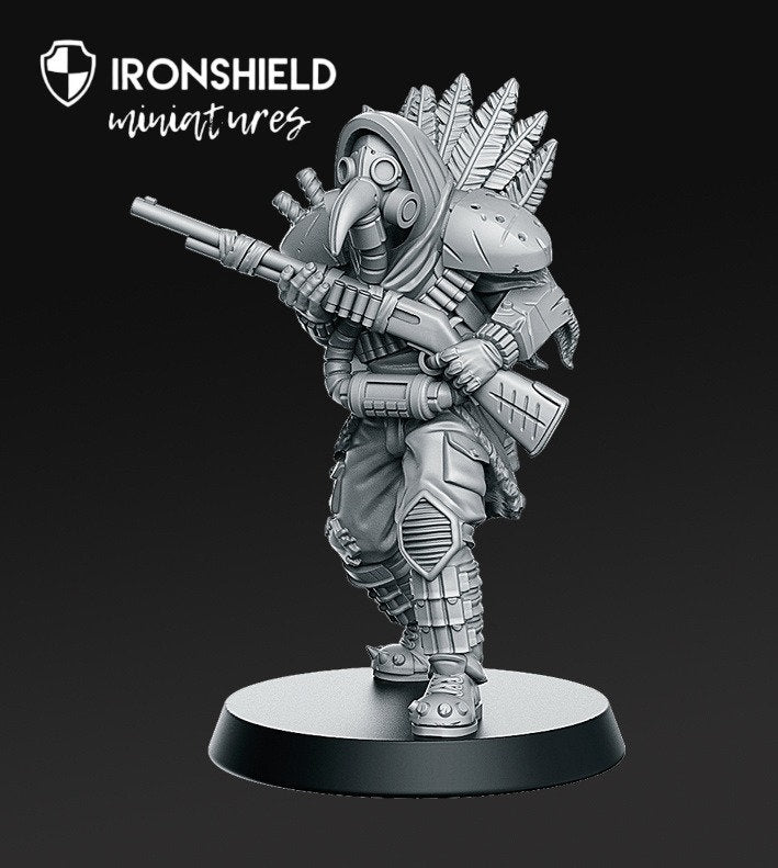 Croweye - Wasteland Hunter trapper gun hunter for dnd figure print 3d 12k miniature miniatures Gift Idea | Dungeons and Dragons | Tabletop