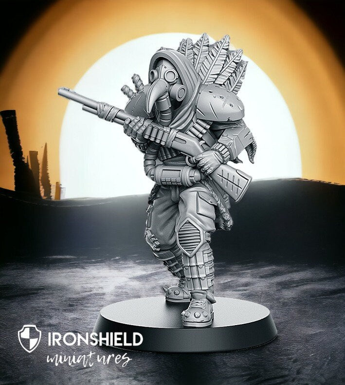 Croweye - Wasteland Hunter trapper gun hunter for dnd figure print 3d 12k miniature miniatures Gift Idea | Dungeons and Dragons | Tabletop