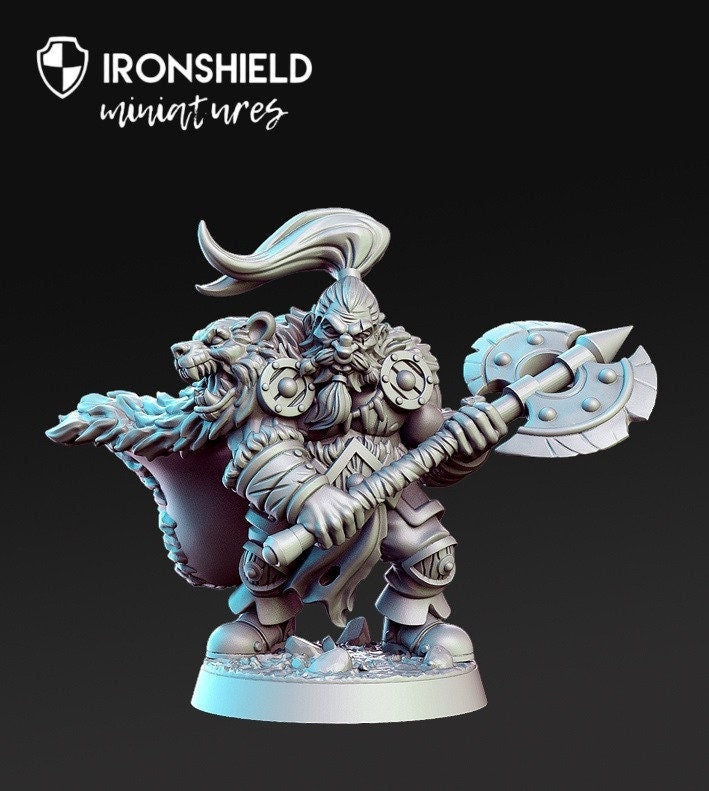 Ortwayn - Dwarf Barbarian Warrior Axe Soldier Fighter